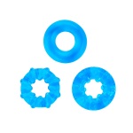 BASIC X  Erekční kroužky nevibrační 3 ks modré