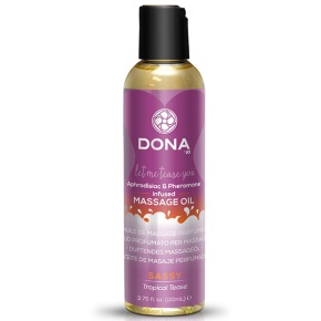 DONA MASÁŽNÍ OLEJ SASSY - slíbatelný masážní olej s vůní Tropical tease